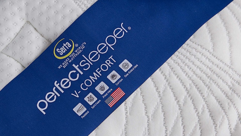 Etykieta materaca Serta V-Comfort